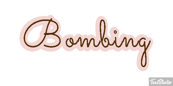 Bombing Tekst effect