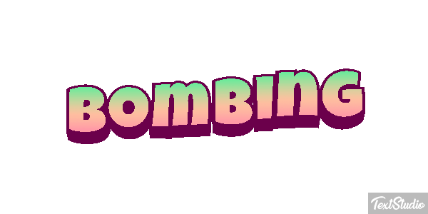 Bombing Tekst effect