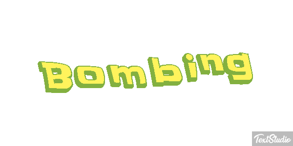 Bombing Tekst effect