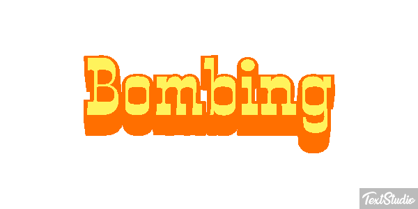 Bombing Tekst effect