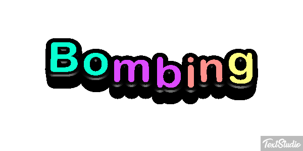 Bombing Tekst effect