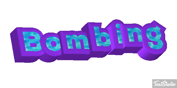 Bombing Tekst effect