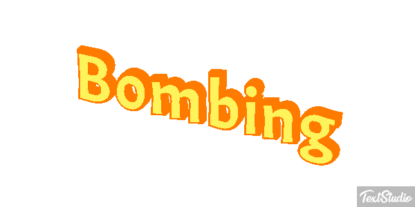 Bombing Tekst effect