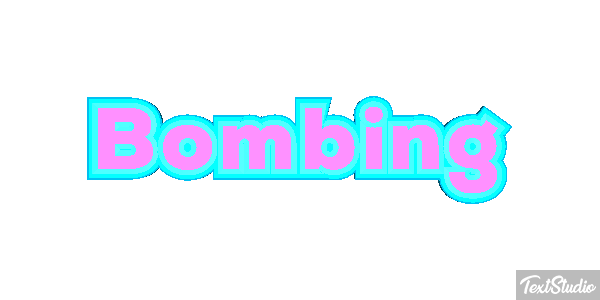 Bombing Tekst effect