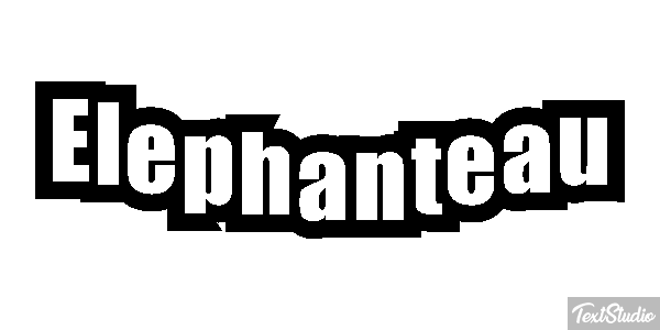 Éléphanteau Effet de texte