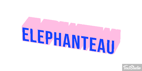 Éléphanteau Effet de texte