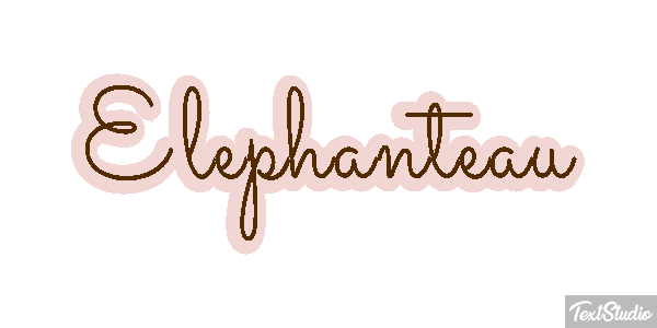 Éléphanteau Effet de texte