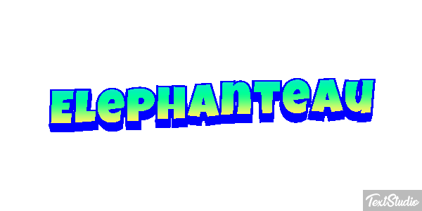 Éléphanteau Effet de texte