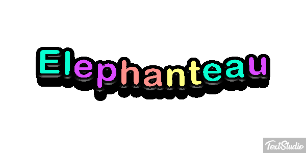 Éléphanteau Effet de texte