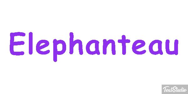 Éléphanteau Effet de texte