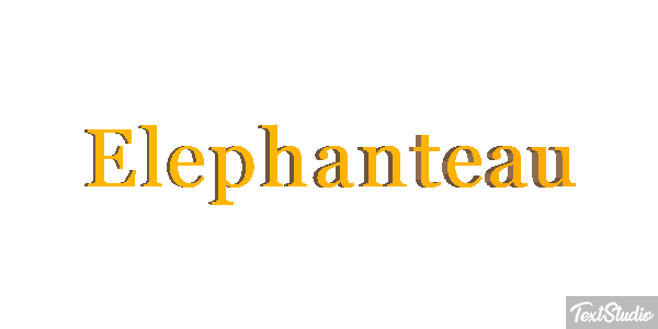 Éléphanteau Effet de texte