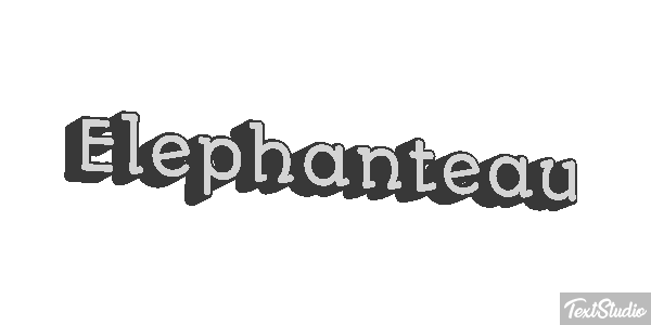 Éléphanteau Effet de texte