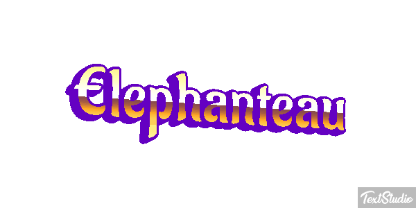 Éléphanteau Effet de texte