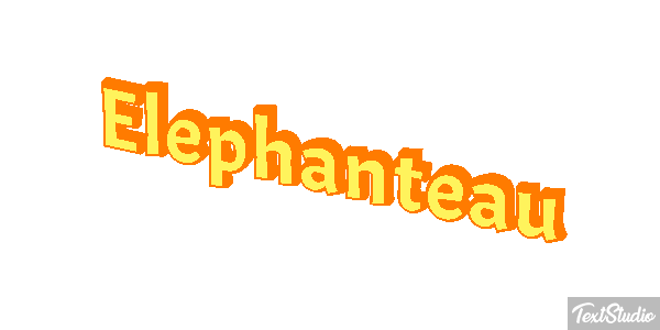 Éléphanteau Effet de texte