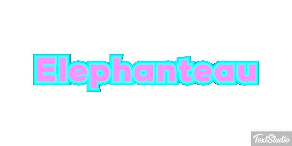 Éléphanteau Effet de texte