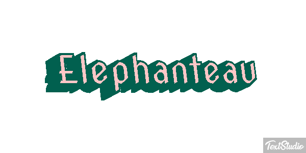 Éléphanteau Effet de texte