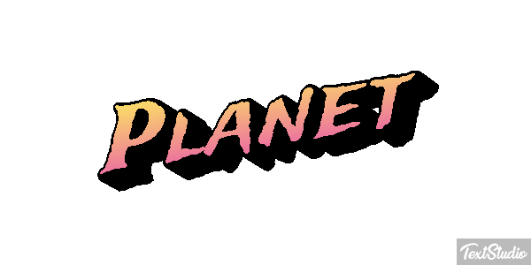 Planet Текстовый эффект