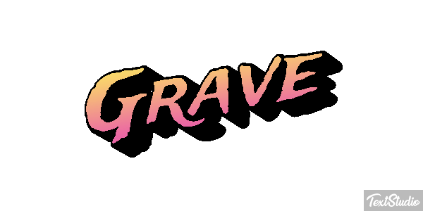 Grave Text effect
