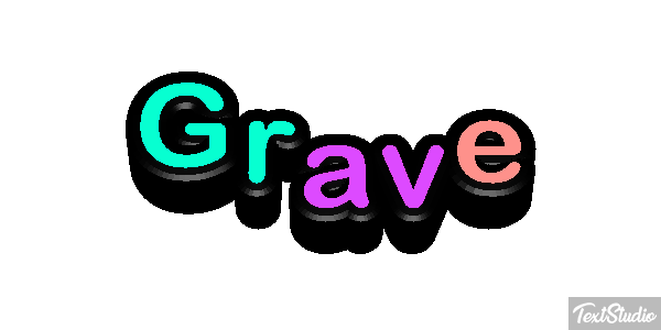 Grave Text effect
