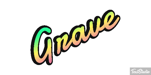Grave Text effect