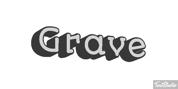 Grave Text effect