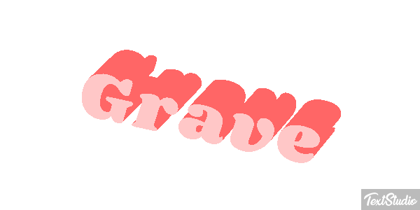 Grave Text effect