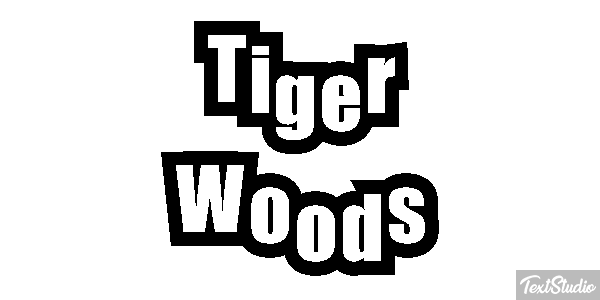 Tiger Woods Text effect