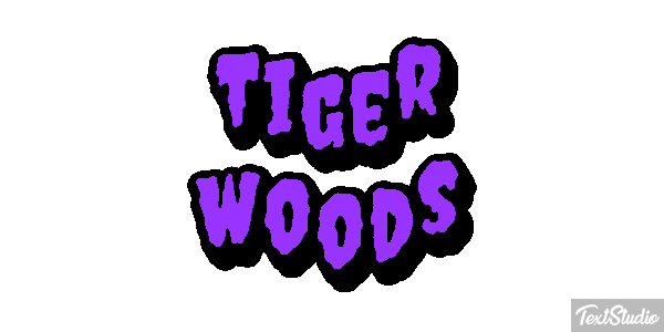 Tiger Woods Text effect
