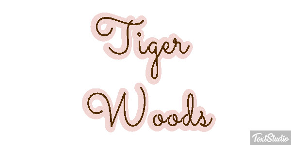 Tiger Woods Text effect