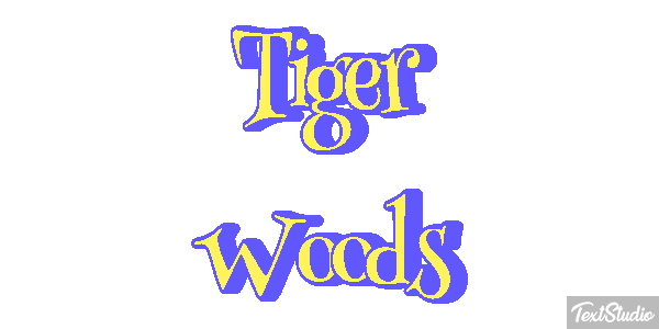 Tiger Woods Text effect