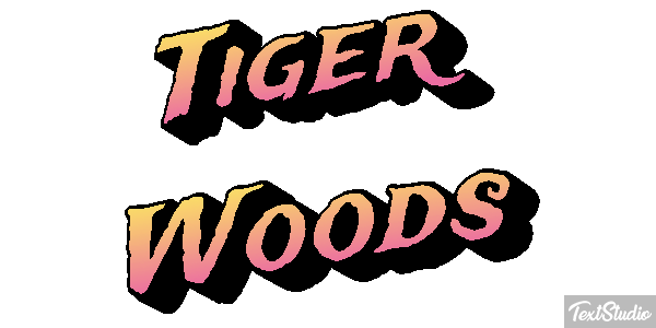 Tiger Woods Text effect