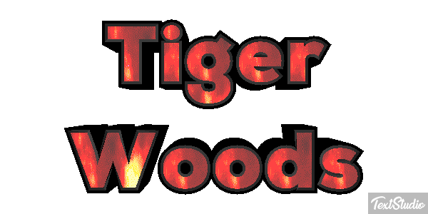 Tiger Woods Text effect
