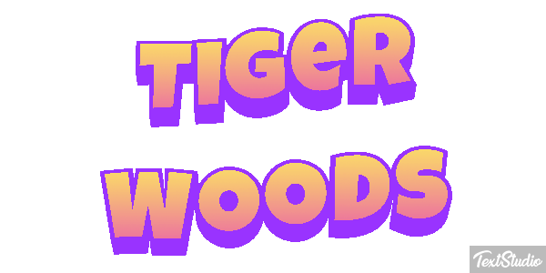Tiger Woods Text effect