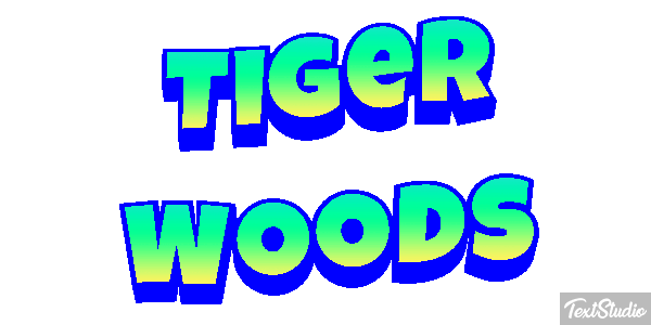 Tiger Woods Text effect