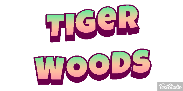 Tiger Woods Text effect