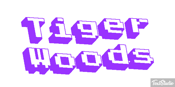 Tiger Woods Text effect