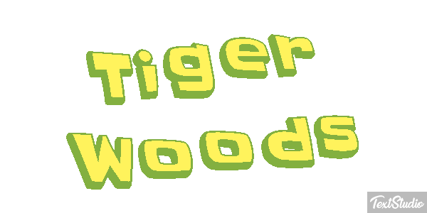 Tiger Woods Text effect