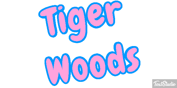 Tiger Woods Text effect