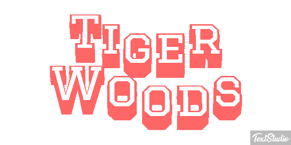 Tiger Woods Text effect