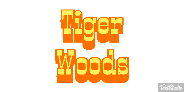 Tiger Woods Text effect