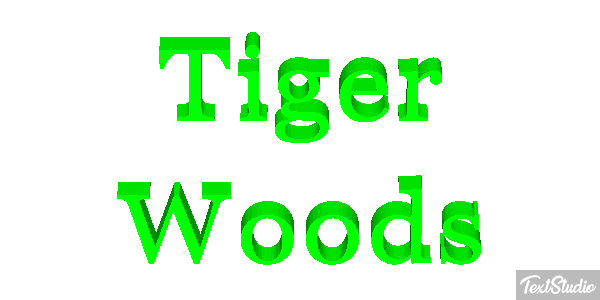 Tiger Woods Text effect