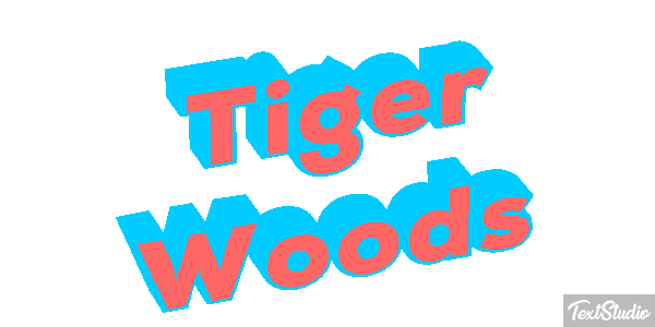 Tiger Woods Text effect