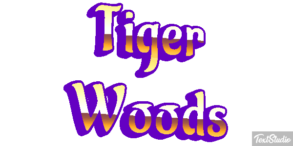 Tiger Woods Text effect