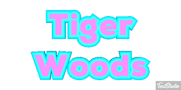 Tiger Woods Text effect