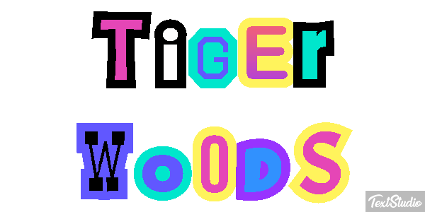 Tiger Woods Text effect