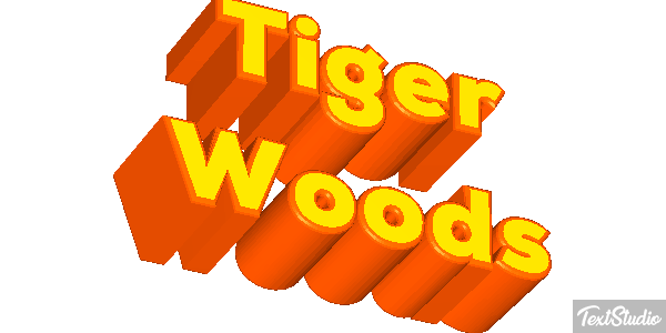 Tiger Woods Text effect