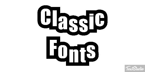 Classic Fonts Text effect