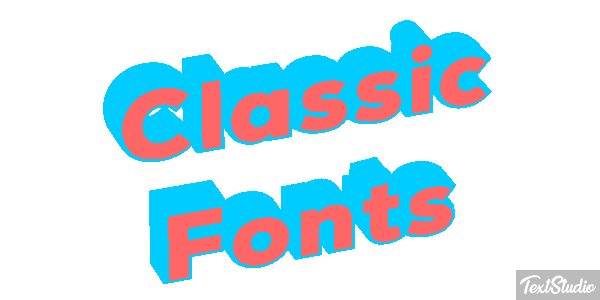 Classic Fonts Text effect