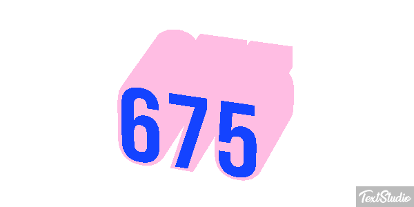 675 Tekst effect