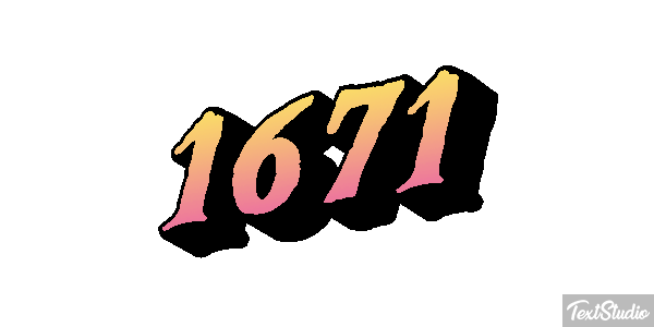 1671 Text effect